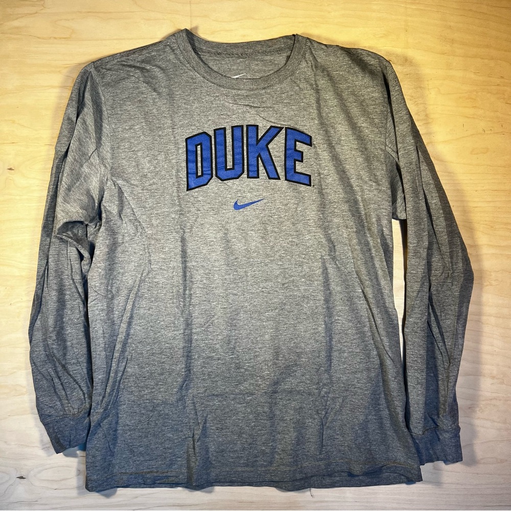 Duke Nike Tee Long Sleeve T-Shirt Gray XL